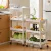 【CL】26Q2#3077 White multi-layer storage rack, coat rack, simple storage cabinet, shelf, multi-functional household storage rack, organizing rack details Picture